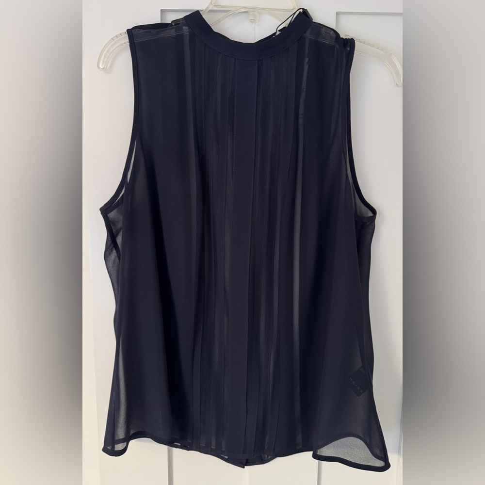 NWT Reiss Midnight Sheer Panel Top